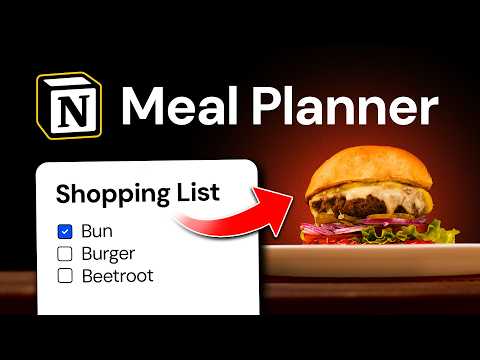 Notion Tutorial for Meal Planning, Recipes & Groceries