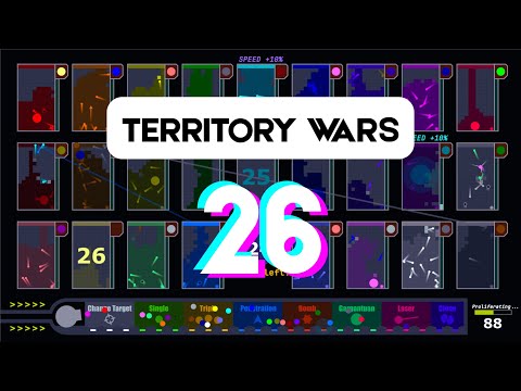 Territory Wars BATTLE ROYALE (26 Colors) - Marble Race in Algodoo [REMATCH]