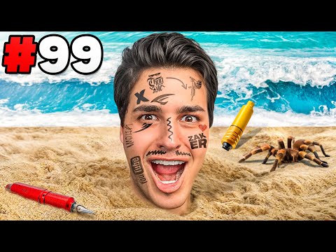 ۱۰۰ تا جرات رو تو یک روز انجام دادم 😂 صورتمو تتو کردم