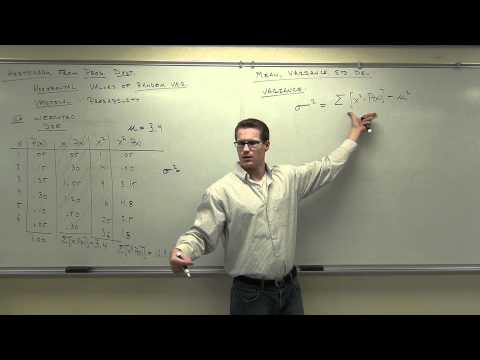 Statistics Lecture 5.2: A Study of Probability Distributions, Mean, and Standard Deviation