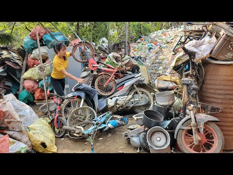 FULL VIDEO | She restored a HONDA motorcycle bought from a junkyard and abandoned cars for years!
