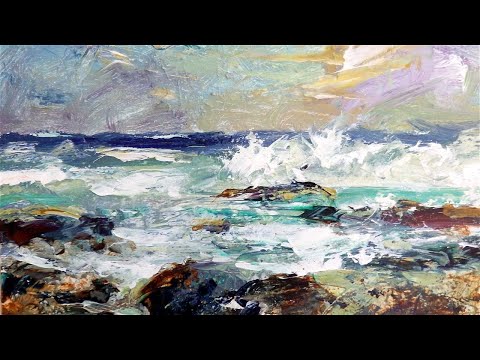 DEMO 6 Acrylic Painting methods, Expressive Seascape Painting Demo