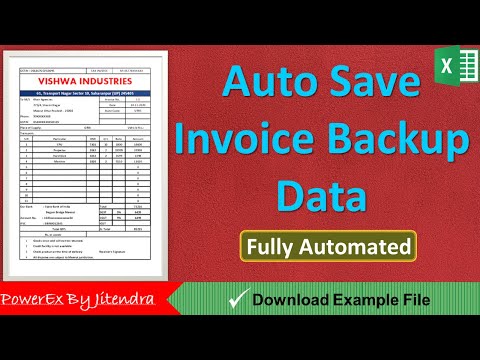 How to Save Invoice Data in Excel in Hindi