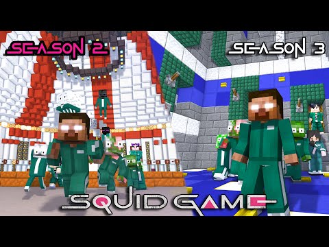 MOB SCHOOL:  Minecraft Squid Game Season 2 And Season 3 - CREVENEY ANIMATION
