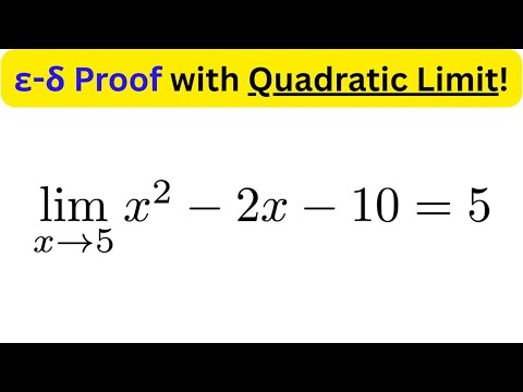 Epsilon-Delta PROOF for QUADRATIC Limits! | Calculus Masterclass!