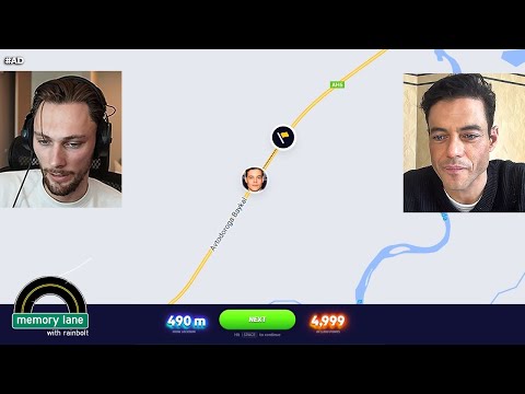 i challenged rami malek to geoguessr | MEMORY LANE