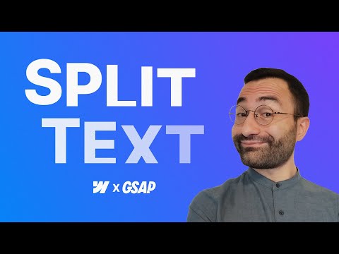 Webflow Staggered Animation Tutorial (No Code) — GSAP-Powered Split Text Effects
