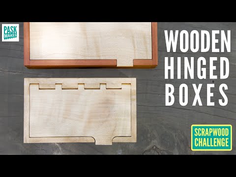 4 Different Wooden Hinged Boxes Pt1 - Scrapwood Challenge ep41