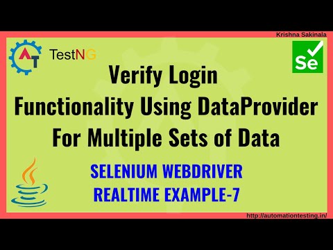 Verify Login Functionality With Multiple Sets of Data in Java Selenium | Data Provider | TestNG