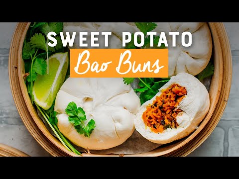 Vegan Sweet Potato Steamed Bao Buns