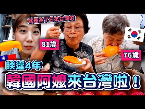 韓國阿嬤們再度來台灣啦🔥直接端出兩箱芒果 她們開心到不行🤣🇹🇼｜韓勾ㄟ金針菇 찐쩐꾸