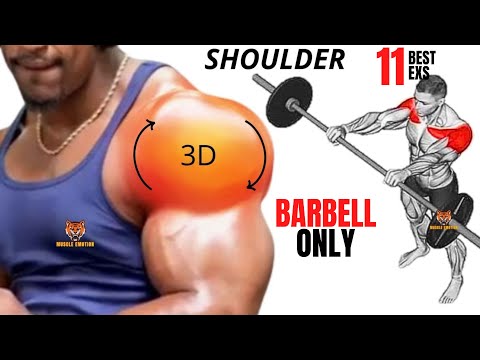 shoulder workout with BARBELL  only / musculation des épaules avec BARRE