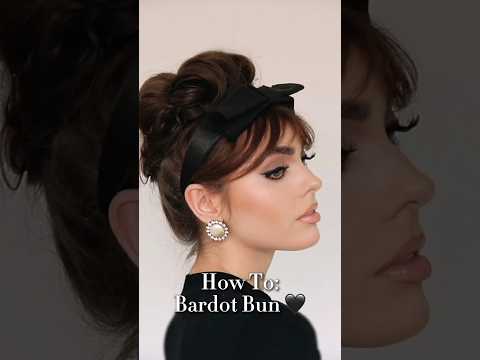 How To: BRIGITTE BARDOT BUN w/ Faux Bangs🖤 #hair