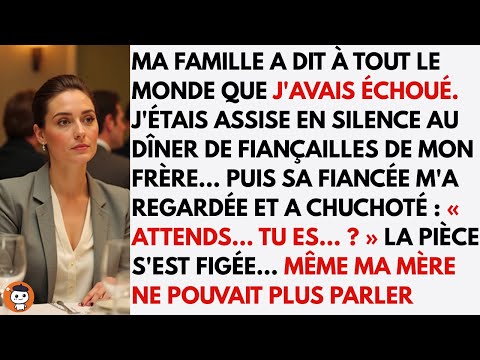 Ma famille disait que j’avais échoué… puis la fiancée de mon frère a dit : « Tu es la fondatrice ? »