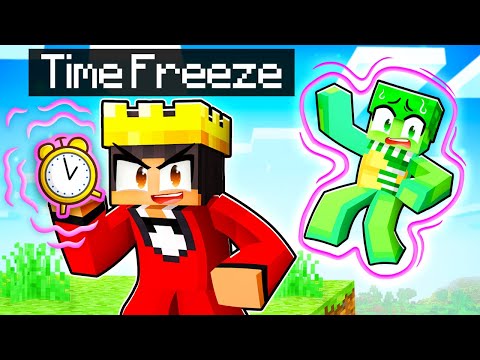 Using TIME FREEZE To Prank My Friends In Minecraft!