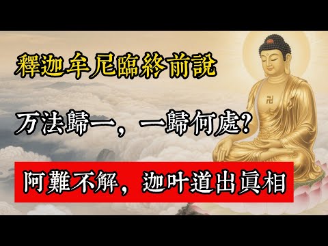 釋迦牟尼臨終前說：萬法歸一，一歸何處？阿難不解，迦葉道出真相!#佛教 #佛家 #佛法 #佛學知識 #佛學智慧 #修心修行 #佛教文化 #禪悟人生 #傳統文化