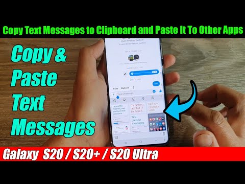 Galaxy S20/S20+: How to Copy Text Messages to Clipboard and Paste It To Other Apps