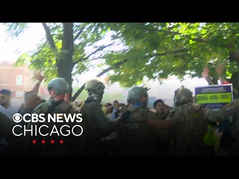 Protest erupts after woman shot by ICE agent during confrontation in Brighton Park
