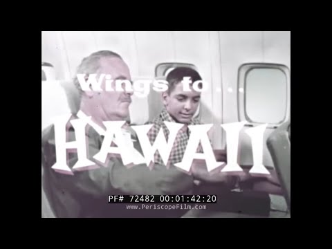 " WINGS TO HAWAII " 1962 PAN AM AIRLINES   JET AGE HONOLULU & HAWAII TRAVELOGUE    72482