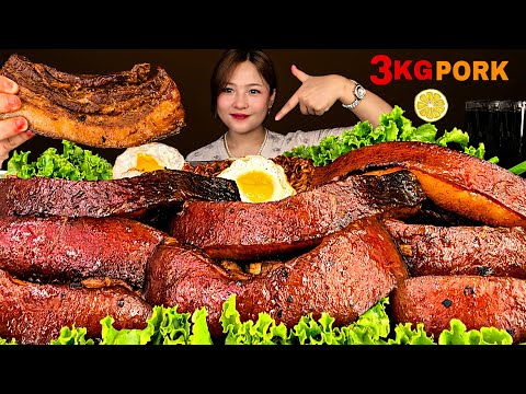 3KG MASSIVE BRAISED PORK EATING CHALLENGE😱🔥WITH BLACK BEAN NOODLES & SUNNY SIDEUP EGG || #mikasa 
