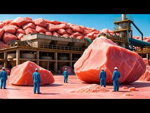 Como se Fabrica la Sal Rosa del Himalaya 🧂  Increíble Proceso en MEGA FABRICA
