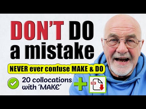 DON'T DO a mistake | Build your vocabulary with USEFUL collocations + FREE pdf