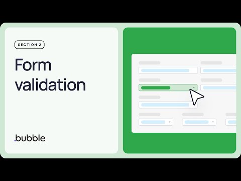 Form validation: Getting started with Bubble (Lesson 2.5)