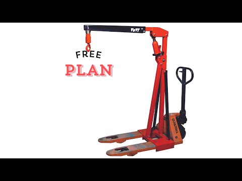 Making Workshop Crane from Pallet Jack | Free Plan
