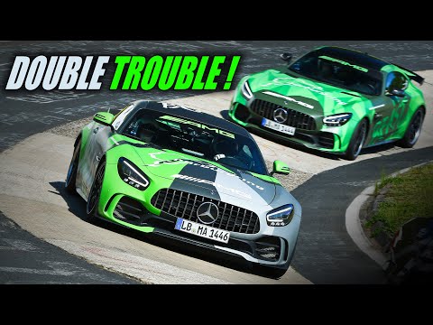 2x Mercedes AMG GT R & Pro Drivers Enter The Nürburgring...