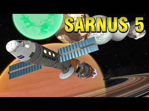 KSP: Landing on EVERY Sarnus Moon in ONE launch!