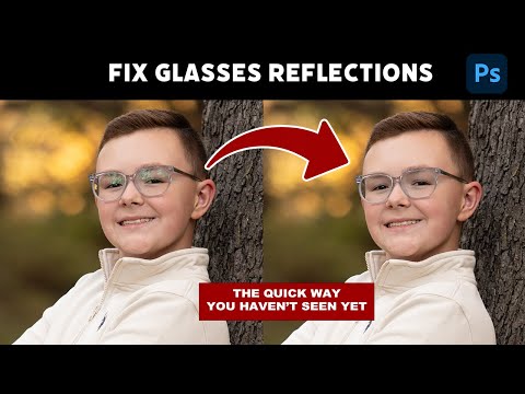 Remove reflections from Glasses in Photoshop in SECONDS (The trick you don't know about!)