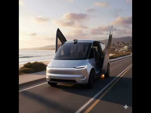 Tesla Van to Personal Airplane Concept? #tesla #teslarobotaxi #teslarobovan #robovan #teslamodelx