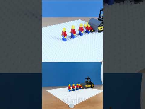 Animating Steamroller vs 5 LEGO minifigures