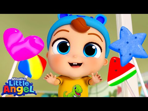 Lollipop Song, My Sticky Lollipop, Where is My Lollipop 🍭 | Top 3 Little Angel Kids Songs