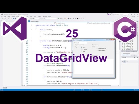 Programación Windows Forms C# 25 --- DataGridView