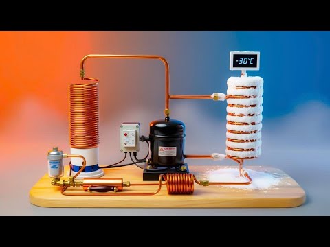 DIY  Mini Air Conditioner with REFRIGERATION COMPRESSOR  and Fan – Cools Instantly Like a Real AC