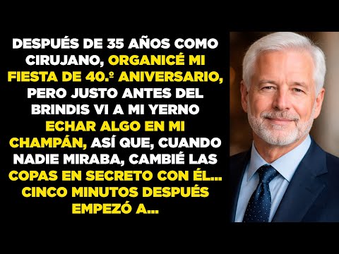 En mi fiesta de 40.º aniversario, mi yerno drogó mi champán… así que intercambié las copas.