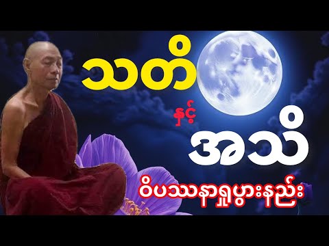 #သတိနှင့်အသိဝိပဿနာတရားရှုပွားနည်း#တရားတော်#ပါချုပ်ဆရာတော်ဘုရားကြီး#ဒေါက်တာနန္ဒမာလာဘိဝံသ