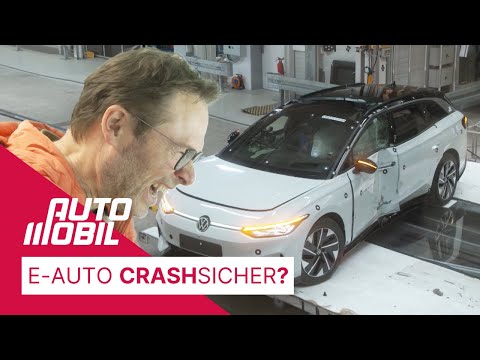 Hinter den Kulissen beim VW-Crashtest! 💥 Was passiert mit dem Akku? | auto mobil