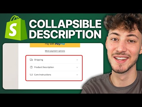 How To Add Collapsible Product Description Section In Shopify (2025)