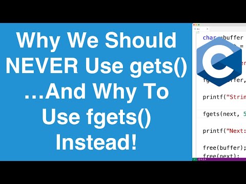 Why We Should Never Use gets()... And Why To Use fgets() Instead | C Programming Tutorial
