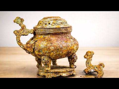 Restoration a 1000 year old bronze incense burner | REBORN FACTORY