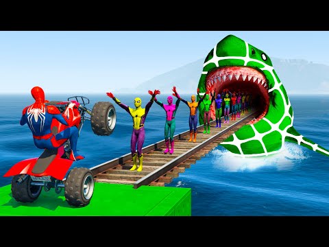SPIDER-MAN against TUNG TUNG TUNG SAHUR on Motorcycle in RAINBOW SPIDERS BRIDGE | GTA MULTIVERSE