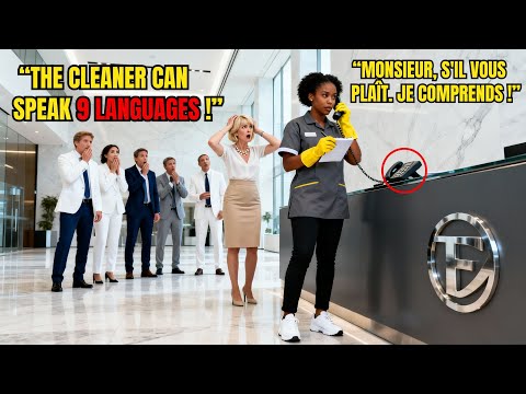 Nobody Knew the Cleaner Spoke 9 Languages — Until She Answered the Phone and Stunned Everyone
