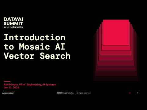 Introduction to Vector Search on Databricks