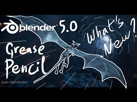 Blender 5.0 Grease Pencil Brings Pen Tool, Motion Blur & Much More