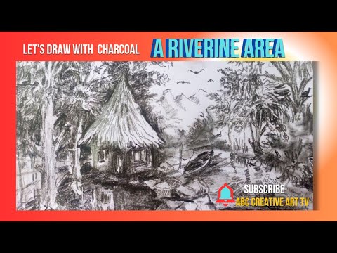 “Life On Water: A Charcoal Drawing of Riverine Survival”