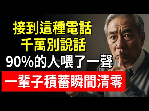 接到這種電話,千萬別說話!90%的人喂了一聲,一輩子積蓄瞬間清零!#詐騙 #防詐騙 #電信詐騙 #AI詐騙 #養老金 #退休刑警