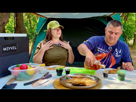 Living as Savages in a Tent / The Most Delicious Dinner on a Frying Pan! Fishing in Astrakhan 2025