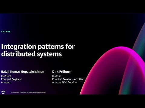 AWS re:Invent 2024 - Integration patterns for distributed systems (API306)